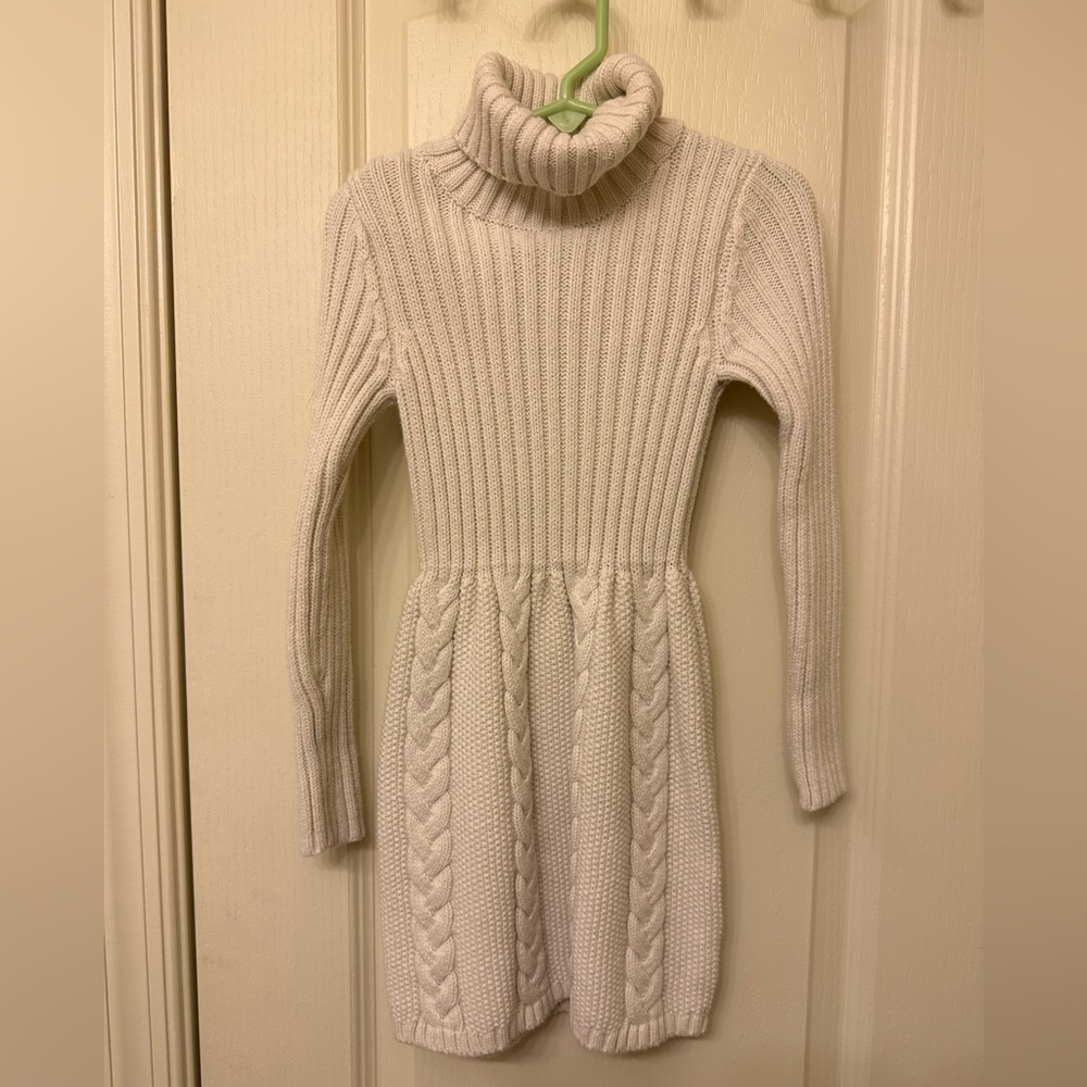 Cream sweater dress